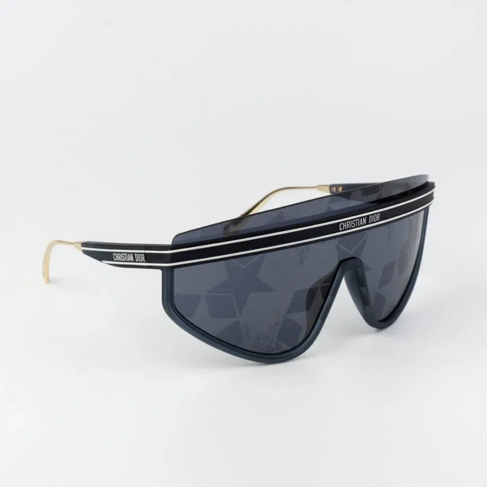 Dior Women Sunglasses Matte Blue Silver Mirrored DIORCLUB M2U 31B7 BRAND NEW